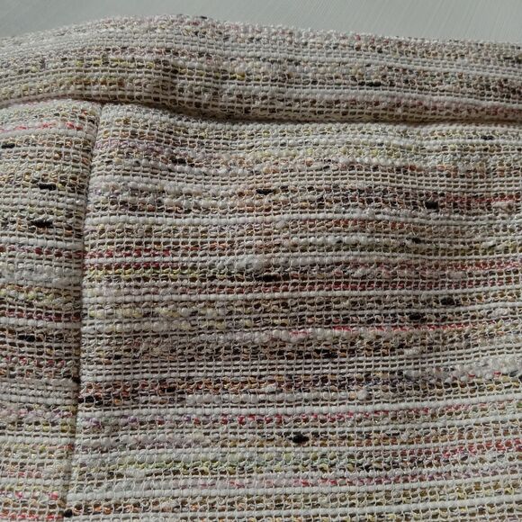 J.Crew Beige & Metallic Thread Inverted Pleat Mini Length Skirt Women's Size 2 - Picture 10 of 12